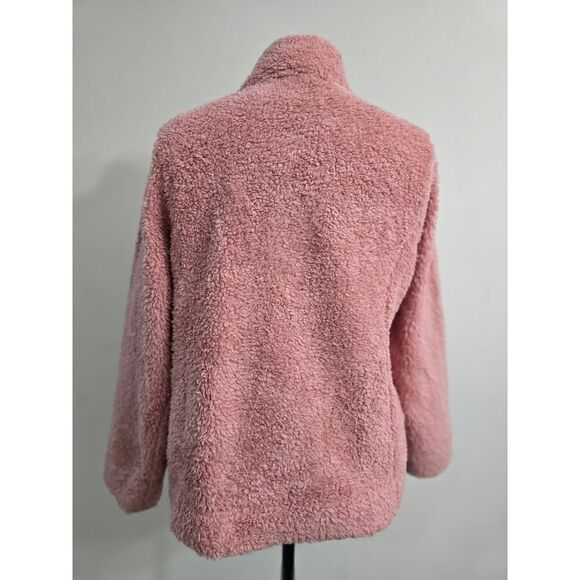 Croft & Barrow The Cozy Sherpa Jacket Fleece Faux Furr Pink Nikta Size XL - Picture 5 of 9